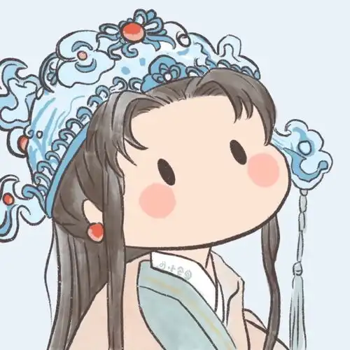 想要蓝白色系的卡通动漫头像