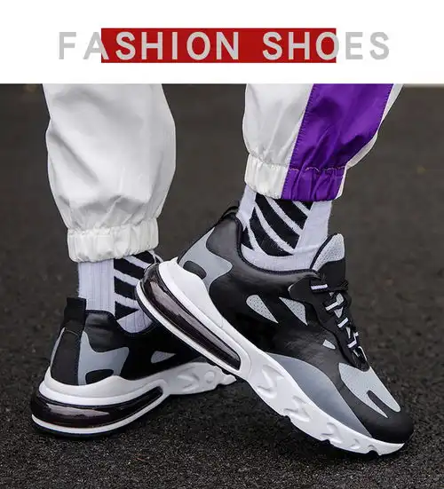 zw气垫飞织运动鞋潮流跑步鞋ins老爹鞋透气拼色男士休闲男鞋子