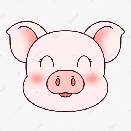 一个粉色小猪头像素材图片免费下载千库网