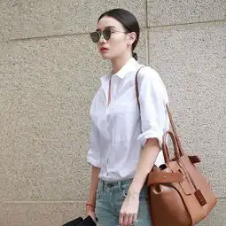 女人秋天穿衬衫要不要塞进裤子里看刘涛马伊琍怎么穿你就懂了