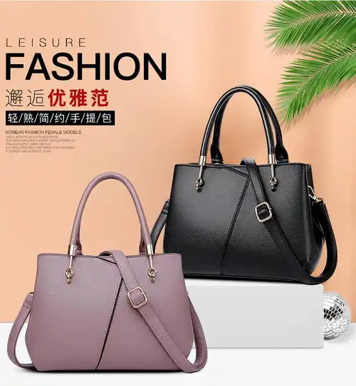 小童马欧美时尚风真皮女包手提包中年潮女单肩包妈妈包c