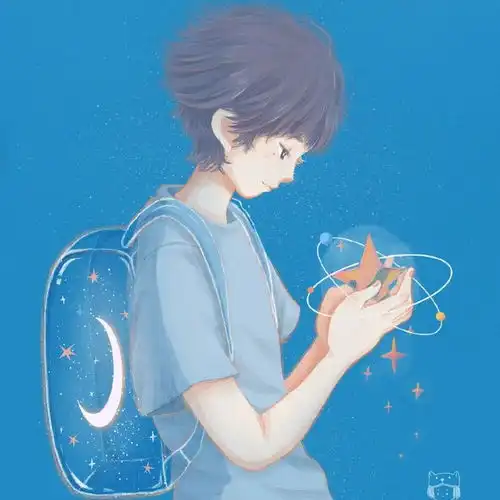 是蓝色系情侣头像噢