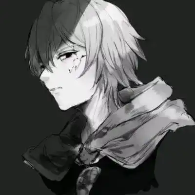 蓝色头发的动漫男头像