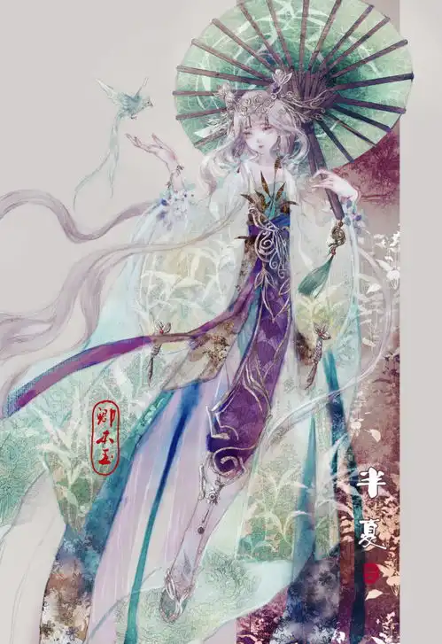 充满古风美的一组人物插画作品欣赏造型唯美画面很有韵味