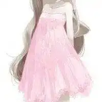 三人闺蜜头像手绘蓝色系