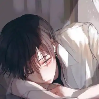 手绘帅气的头像动漫男生,看眼神是惹不起的人