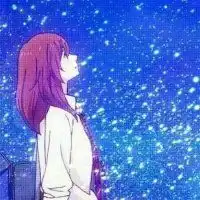 呆萌卡通情侣头像黑色短发好像穿着蓝色校服有没有那一系列的情侣头像