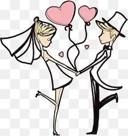 免费下载结婚简笔画图片大全千库网png