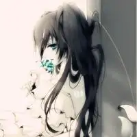 qq头像,女生灰白动漫侧面的头像