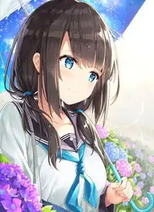 唯美梦幻下雨天的撑伞特辑二次元女生头像