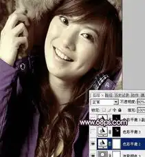 紫色系女生可爱头像调出