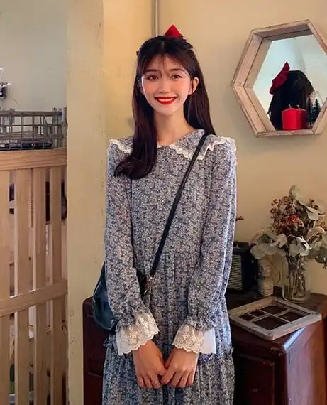 清新甜美的韩系穿搭示范,遮肉显瘦显腿长,微胖的女人也可以穿