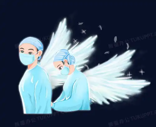 唯美武汉医护人员手绘设计png图片素材下载设计png熊猫办公