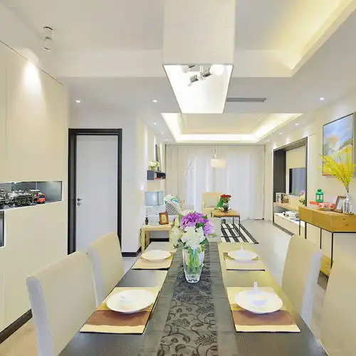 简约清新美观餐厅设计效果图