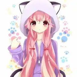 求粉红色头发动漫少女图片