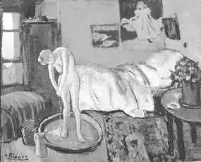 毕加索蓝色房间画中有画