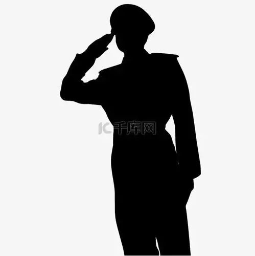 军人敬礼仰视视角剪影素材图片免费下载千库网