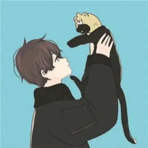 这里有一张男生抱猫的卡通情头,跪求女生部分谢谢大佬们帮帮忙哇