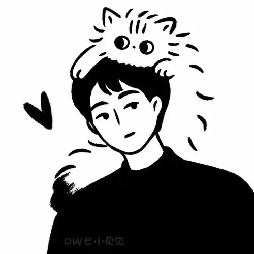 白色系卡通动漫情侣头像