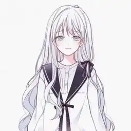 长发清新动漫女生头像