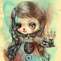 让人毛骨悚然的小女生恐怖卡通头像