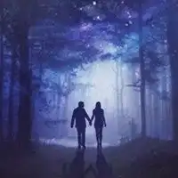 2019高冷气质女生头像蓝色背景