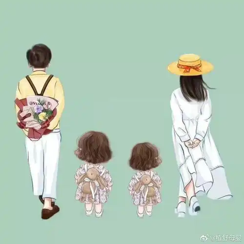 头像来啦一家四口头像