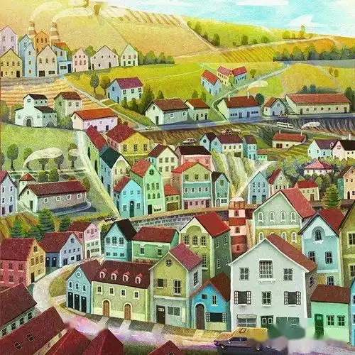 艺术家franciscofonseca各种奇妙的房子,有趣而梦幻的童话世界