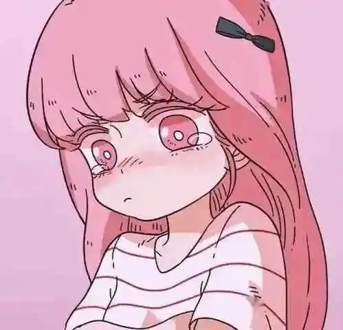 女生头像冒粉红泡泡的可爱头像