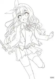 求图片动漫线稿图