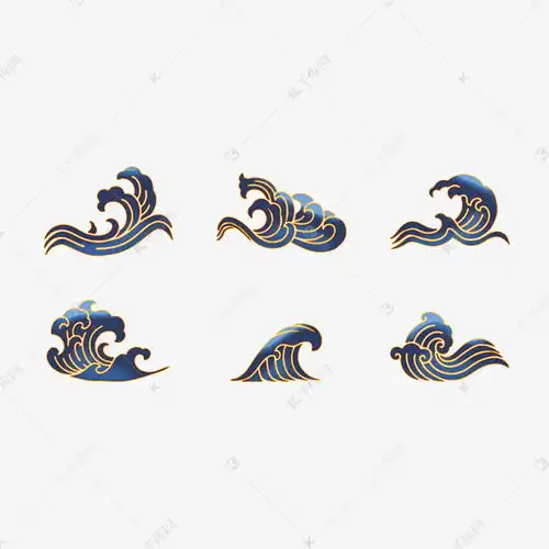 海浪波浪图标套图素材图片免费下载千库网