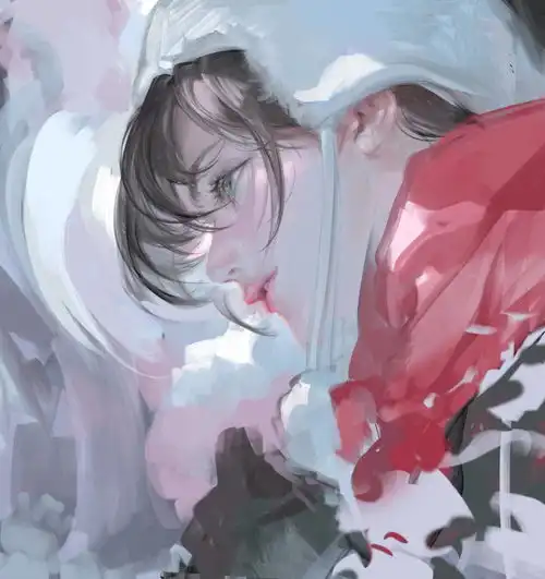 韩系厚涂美少女插画,人物精致的五官和灵动的表情真的美到了