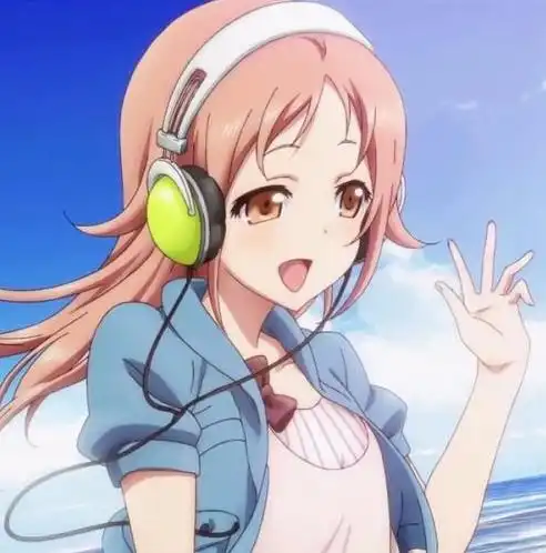 女生头像戴耳机动漫