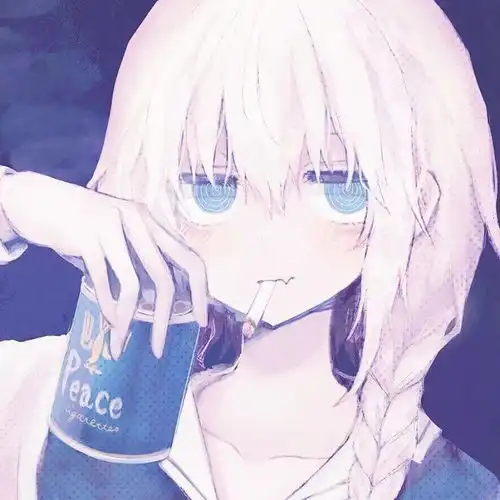 女生头像丧系图片动漫蓝