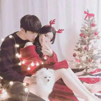 qq情侣头像蓝色系一对女