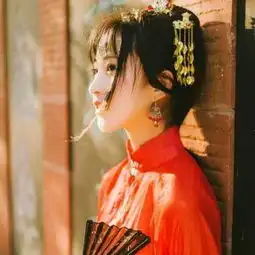 经典红色系古风女生头像宁愿无心对无情