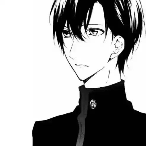 动漫白色头像男生系列黑