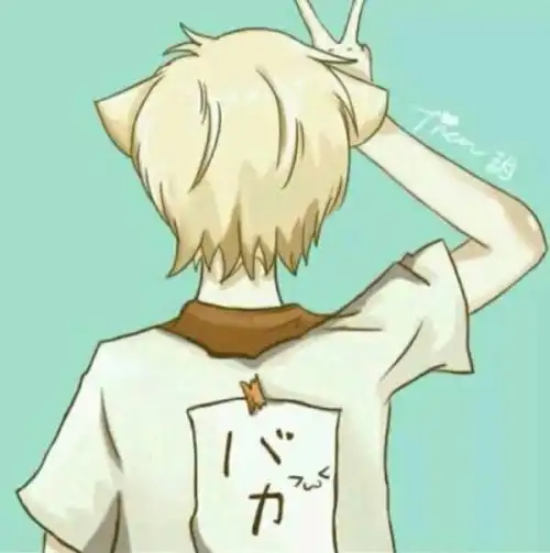 情头动漫一左一右背景单色,谢谢