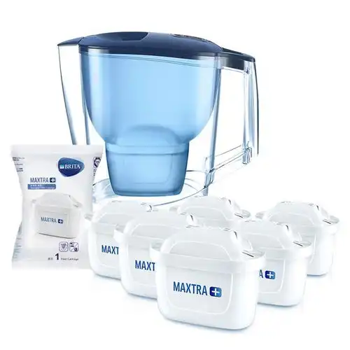 原价289现价255碧然德brita滤水壶aluna蓝色3.5l1壶7芯套装光汐系列家用过滤净水器自来水过滤器净水壶配7只滤芯