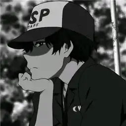 二次元黑白男生qq动漫头像