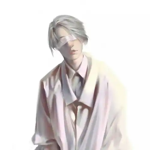 头像意绘插画白衬衫禁欲