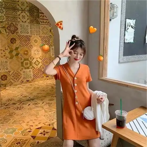 头像超可的橙色系女生头像