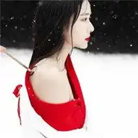 qq头像女生红色系古风女