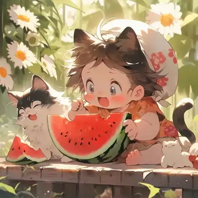 2023最新超萌小萝莉吃瓜动漫头像