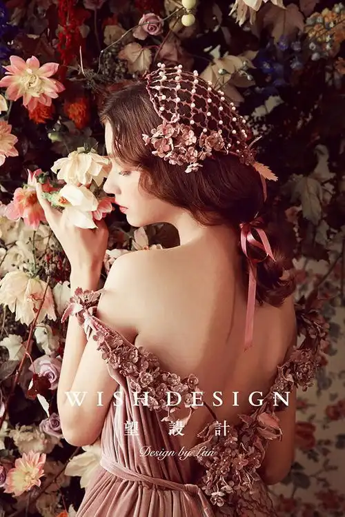 粉红色系婚纱设计,小仙女看过来