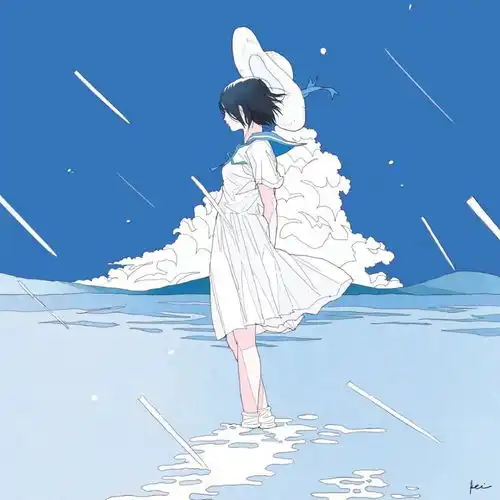 女头动漫头像蓝色系动漫