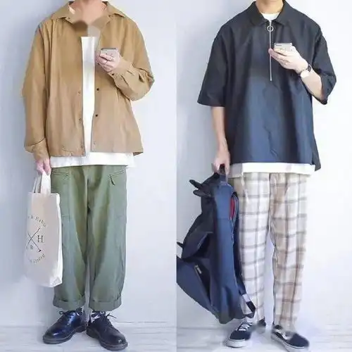 日系清爽休闲男生穿搭