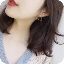 馨语日韩三角几何简约个性耳环耳钉气质欧美贝壳纹复古耳挂耳饰