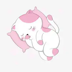 手绘卡通睡着的小猫图片素材其他格式下载动漫人物大全
