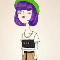 卡通头像女生高冷短发2019最新